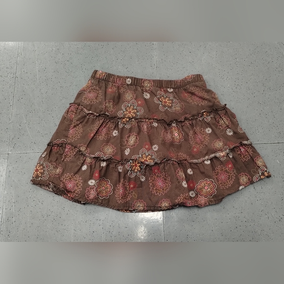 Carter's Girls Brown Retro Floral Skort 3T cottagecore - Picture 2 of 10
